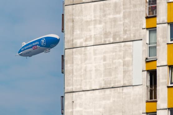 Sterowiec Zeppelin New Technology nad Śląskiem