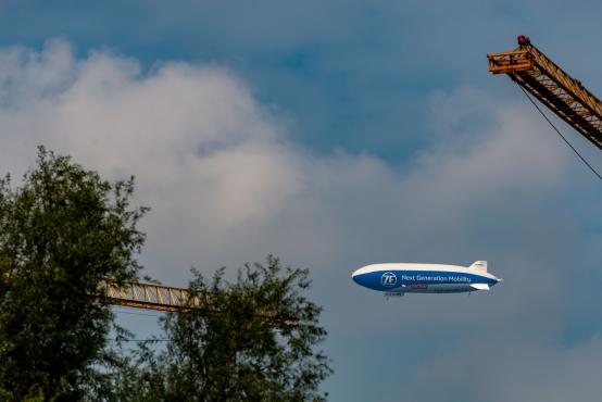 Sterowiec Zeppelin New Technology nad Śląskiem