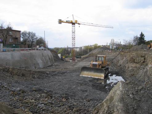 Zobacz jak wyglądała Hulanka, w trakcie budowy ronda