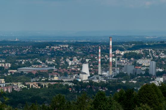 Rozbiórka kominów w Elektrociepłowni Bielsko-Biała, EC1